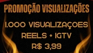 INSTAGRAM - Visualizações melhor Qualidade e Preço da DFG !