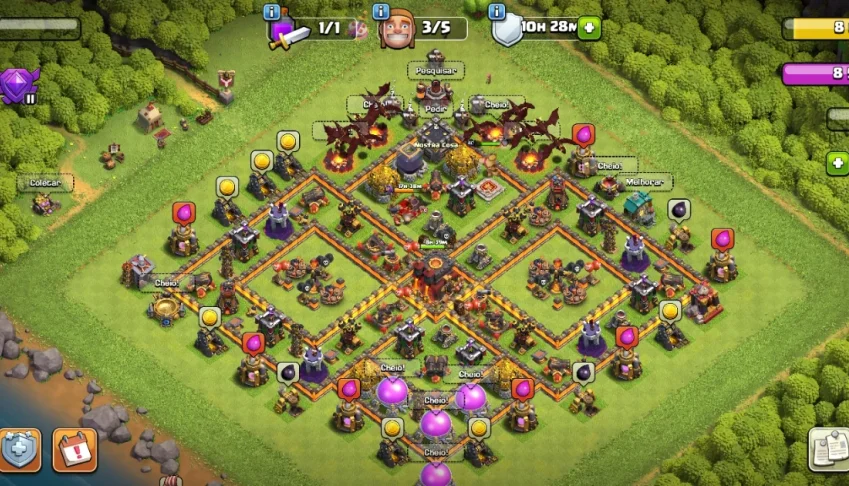 Conta clash of clans full cv10