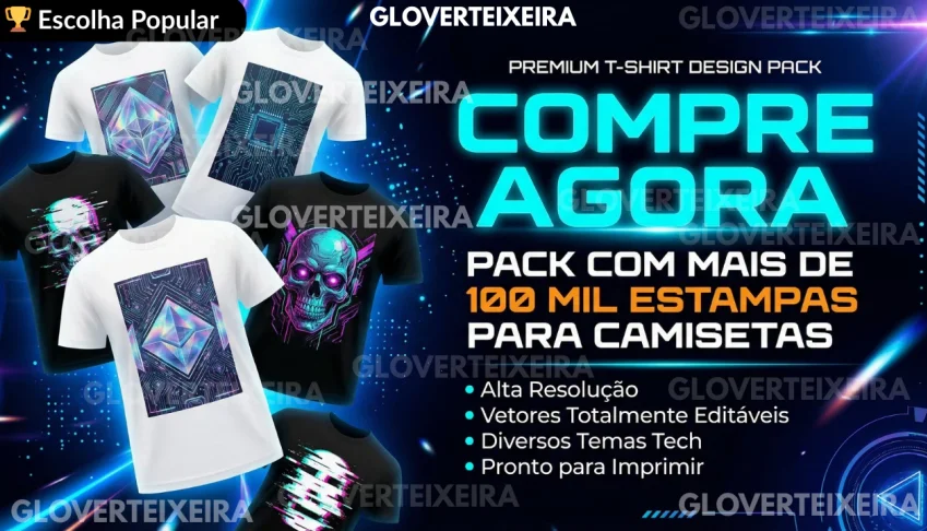 Pack Com Mais De 100 Mil Designs De Estampa Para Camisetas