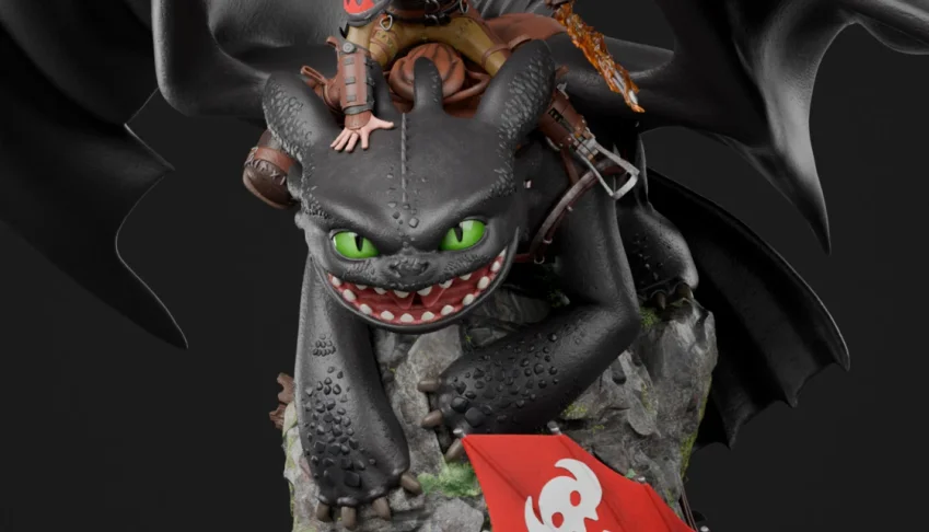 Hiccup and Toothless - domando meu dragon 3d stl