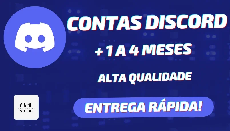 CONTAS DISCORD +1 A 4 MESES + EMAIL [ALTA QUALIDADE] + TOKEN