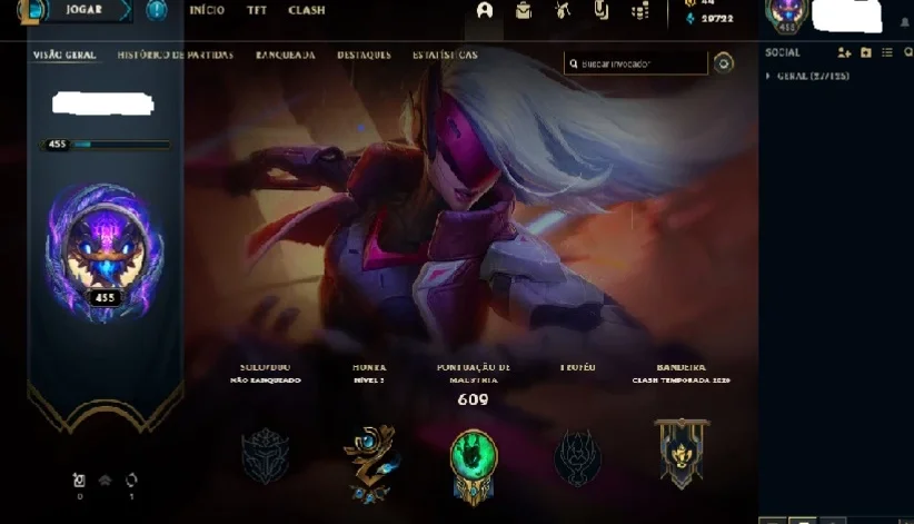 Conta League of Legends Recheada