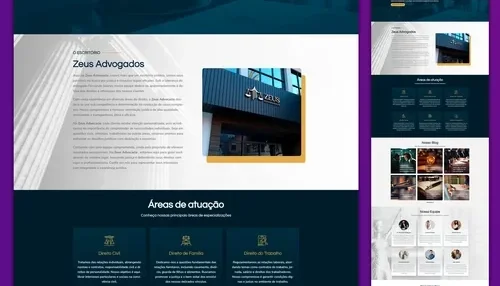 Template Zeus Advocacia - Feito com wordpress + Elementor