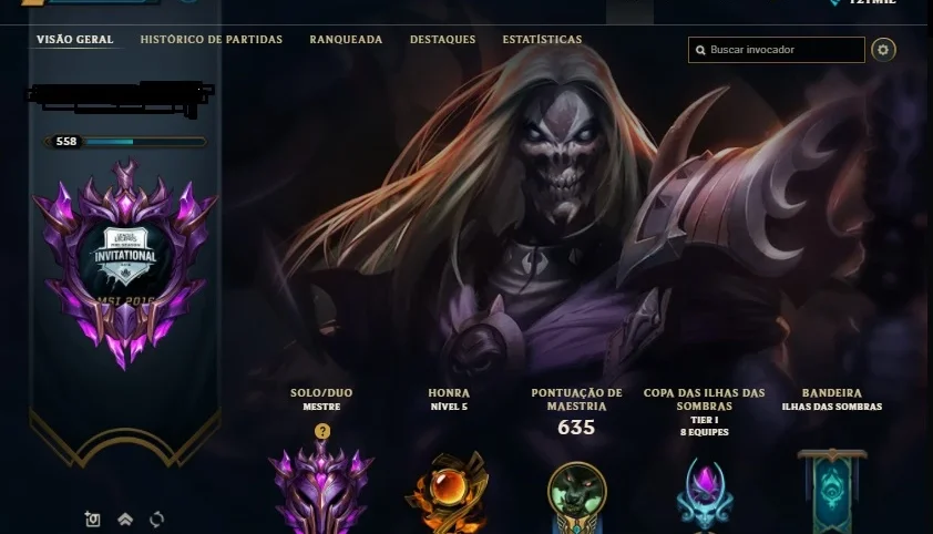Vendo Conta mestre de League of legends