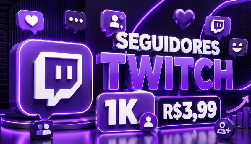Seguidores Twitch [Entrega Rápida|Menor preço!]