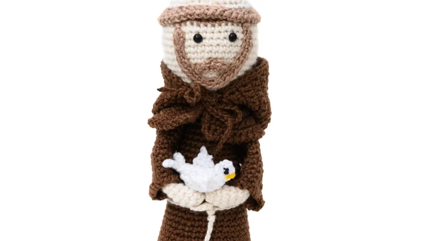 São Francisco de Assis Grande em Amigurumi