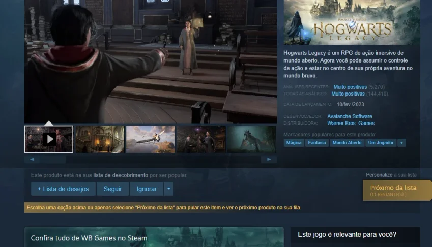 ⭐ Conta Steam Com Hogwarts Legacy + Acesso Email ⭐