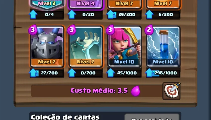 Conta nível 10 na arena lendaria 1300 gemas e 9 lendárias