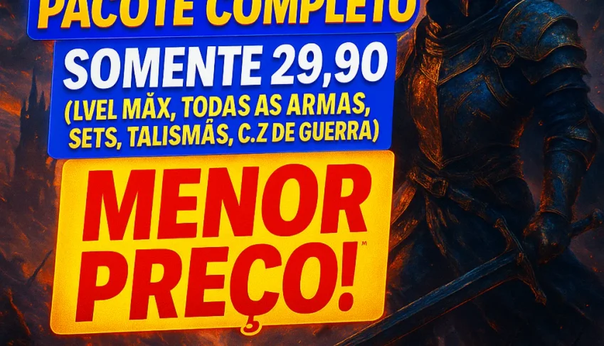 Elden Ring - Pacote completo, LvL Máx,Armas,sets,etc PS4/PS5