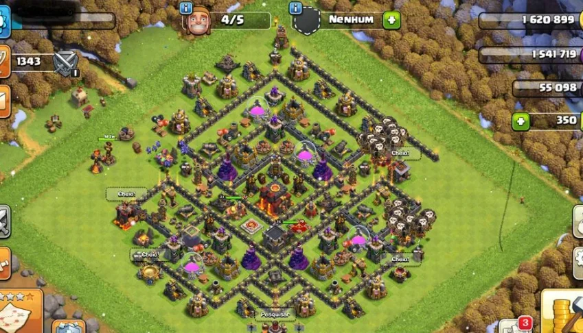 Conta clash of clans CV10 recente baratinha
