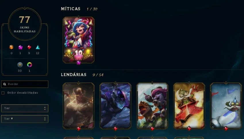 Conta platina 4 78 skins