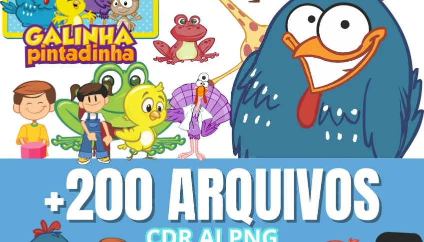 Pack Vetores Galinha Pintadinha Pacote Cdr Ai Png Coreldraw