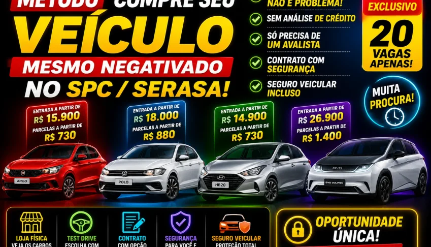 Método: Compre Seu Veículo Mesmo Negativado No Spc/Serasa