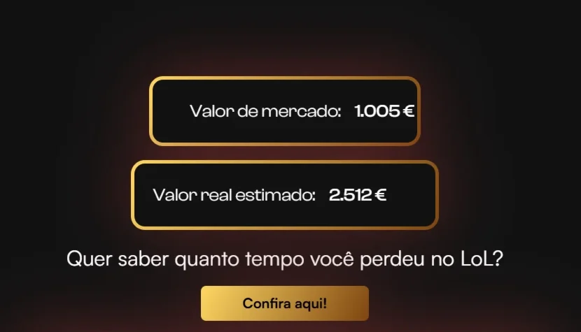 Conta antiga, com quase todos os campeões