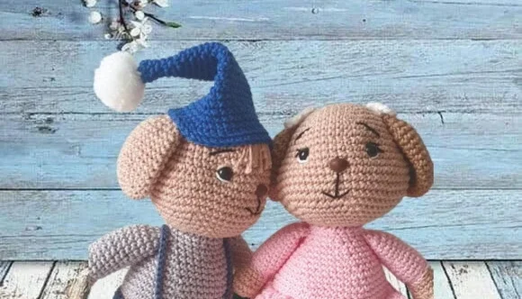 Coelho Tutu e Mel (cada) Amigurumi