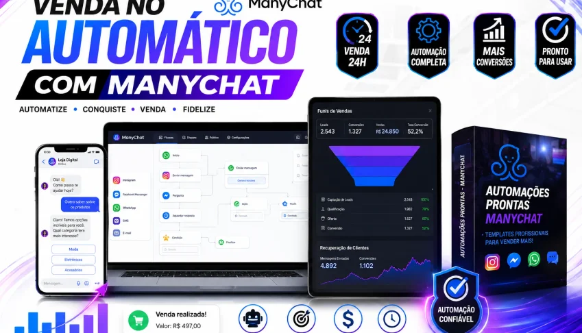 🤖 Venda no Automático com ManyChat 🚀