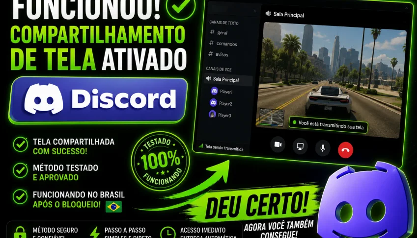 Metodo  Para Compartilhar Sua Tela No Discord!