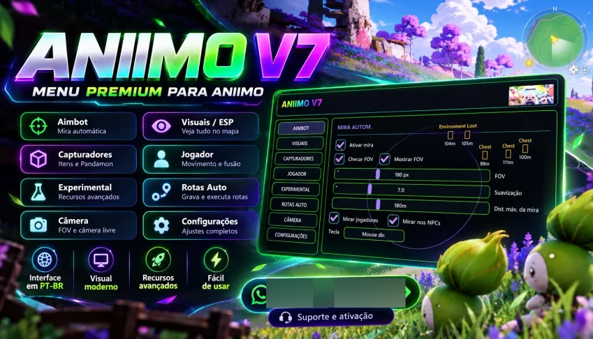 🔥 Aniimo V7 Premium | Hack Pt-Br 🇧🇷 | Aimbot + Esp + Auto