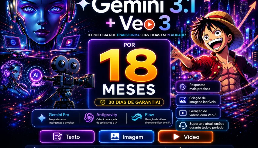 Gemini Pro + Antigravity + Flow 18 mes/30 dias de garantia!