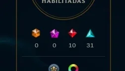 Conta de League of Legends - S8 - Gold V - 154 skins