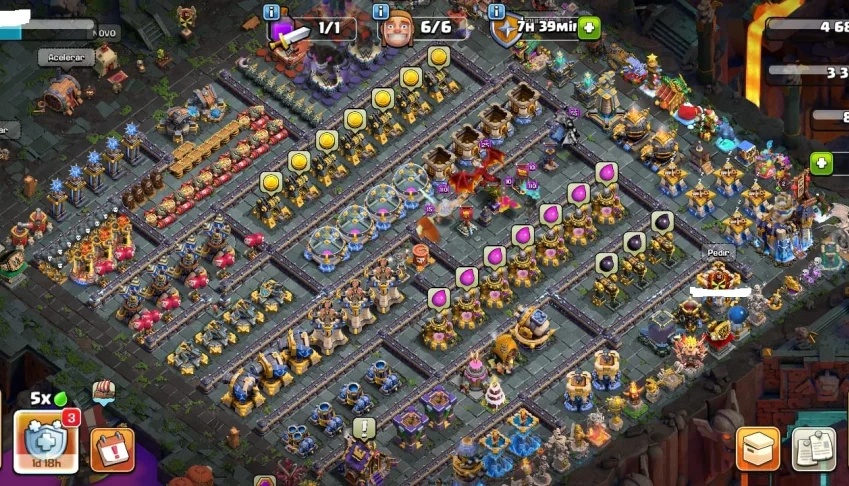 Cv18 Lendário - 95% Full - 2 Heróis Full - 14 Equip. Full