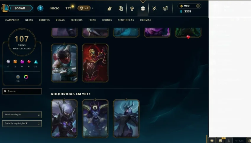 Conta League of Legends Season 1 + Skins raras (Judg Kayle)