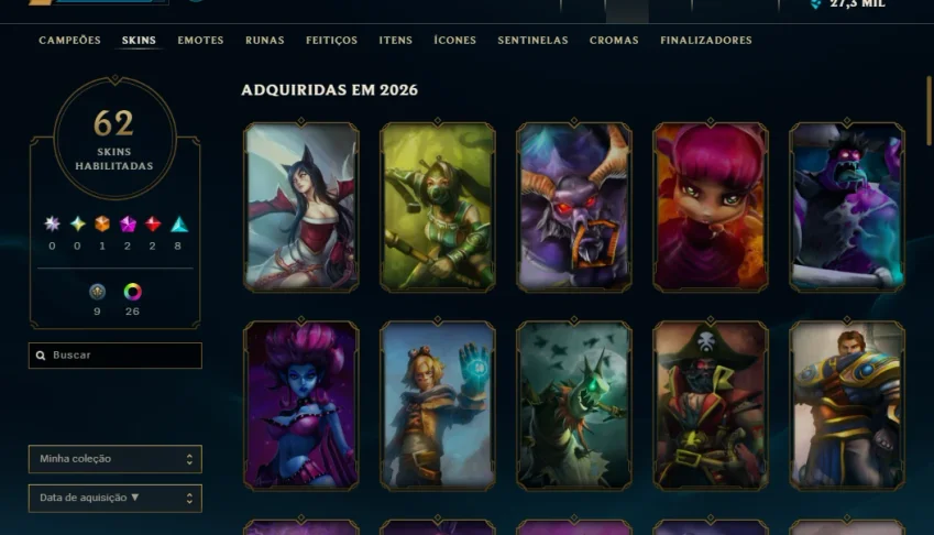 Conta Diamante 2 Com 27K De Ea E 62 Skins Nivel 66