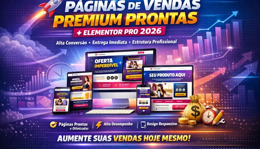 Paginas De Vendas Premium Prontas + Elementor Pro 2026