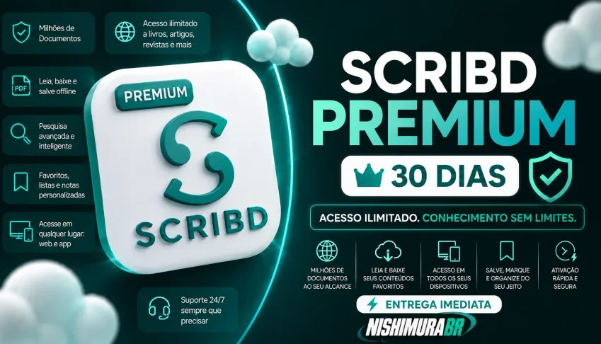 📚 Scribd + Everand 30 Dias | Envio Automatico⭐