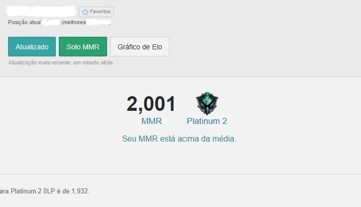 Conta Platina 2 MMR ALTO 33 skins lendárias e muitos champs