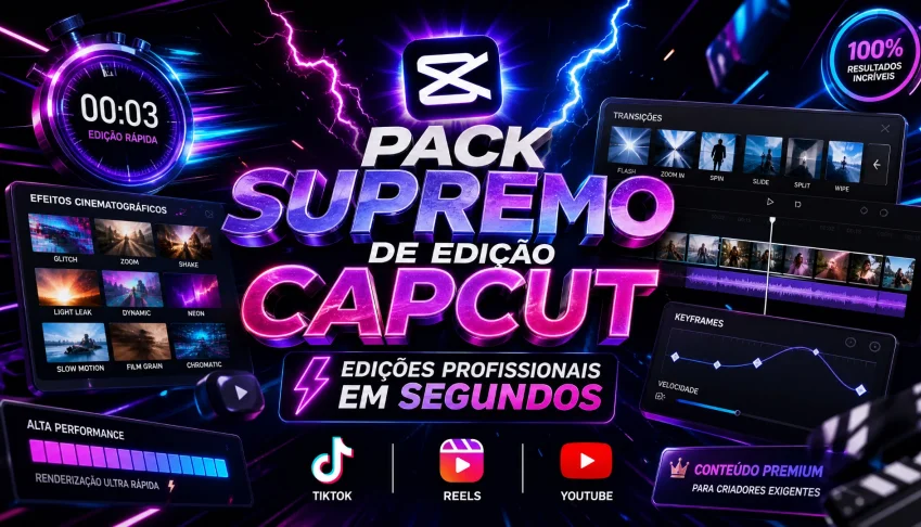Pack Supremo De Edição Capcut — Crie Vídeos Virais
