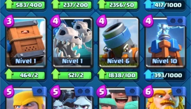 Conta clash Royale nível 11, com 17 lendarias