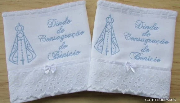 Kit com 2 Toalhas Lembrancinha para Padrinhos