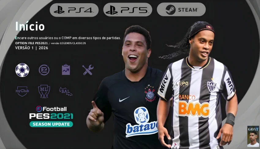 Pes2021 - Option File Legends/Classic Brasileirão Ps4/Ps5/Pc