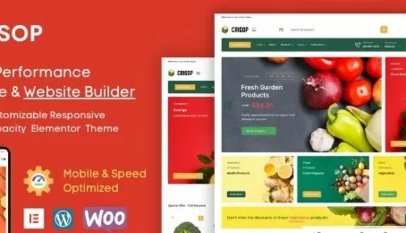 CRISOP – O Melhor Tema WordPress para Mercados e Alimentos
