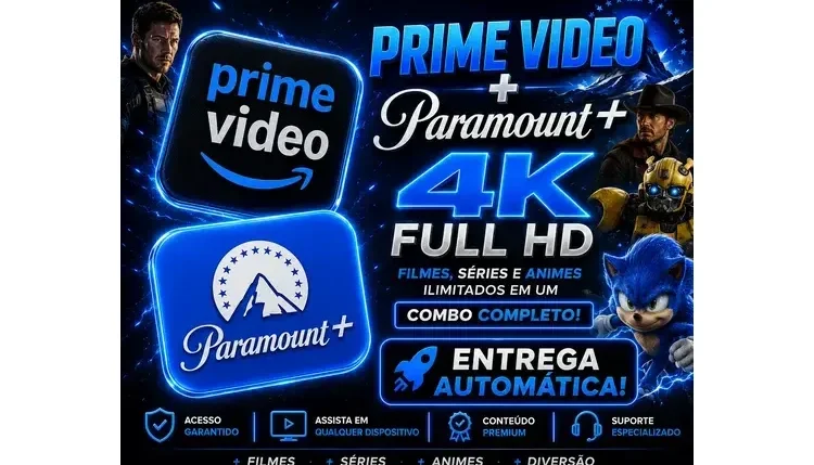 Prime vídeo + paramount 30 dias