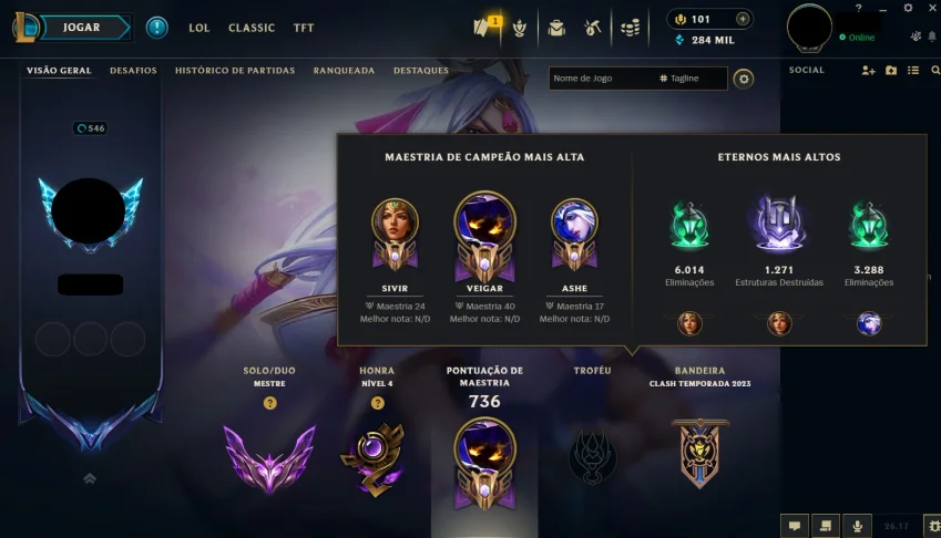 Conta Mestre | Main ADC (Conta Antiga)