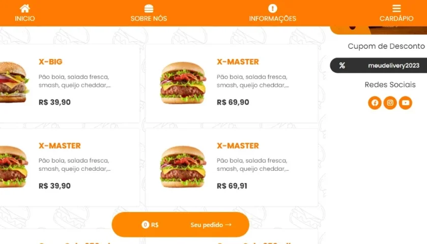 Script para Delivery com Pedidos no zap App 2024