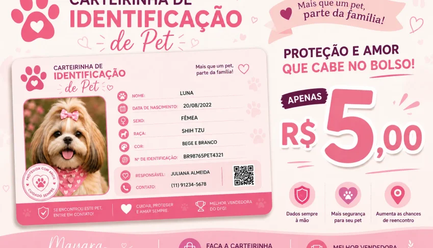 Carteirinha De Pet 🐶🐈