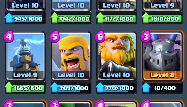 Clash Royale - LV 11, 9 lendarias. Todas cartas bem upadas
