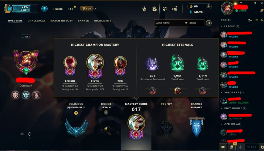 Conta Lol Todos Os Campeões 194 Skins Desde 2014 Único Dono