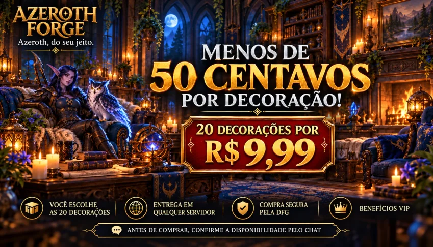 ⚒️ AZEROTH FORGE | Pacote de 20 Decorações de Housing