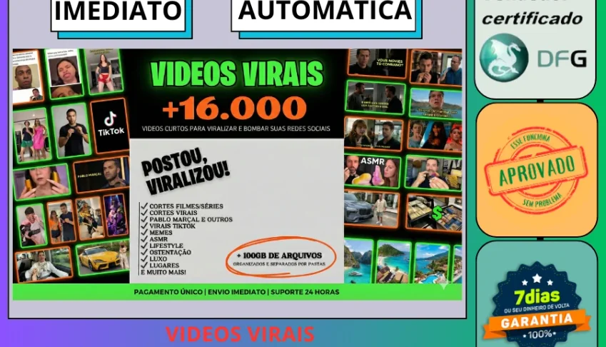 16.000+ Vídeos Virais: A Máquina de Conteúdo Infinito