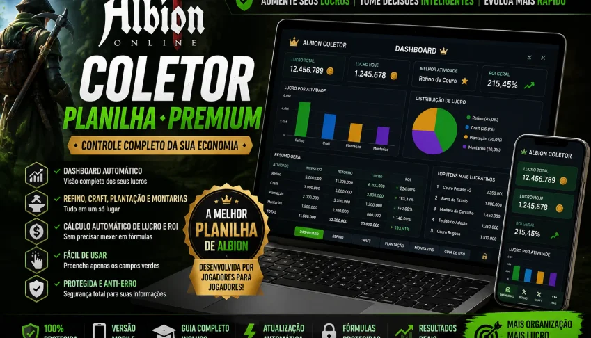 Planilha Premium de Economia | Dashboard + Lucro Automático
