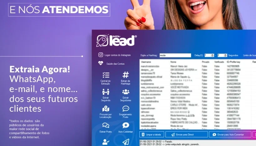 PROMOÇÃO Insta Lead| 6.0 | Vitalício Extrator Insta 2024
