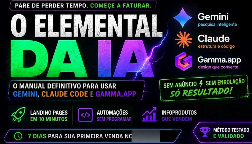 🔥 Manual Caixa Rápido - Ia Elemental: Gemini + Claude Code