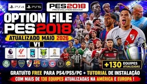 Pes 2018 - Option File Para Ps4/Ps5/Pc