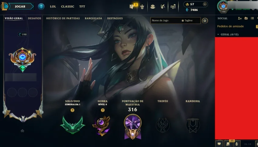 Conta Lol Ex Challenger / Ex Grao Mestre / Ex Mestre !!!