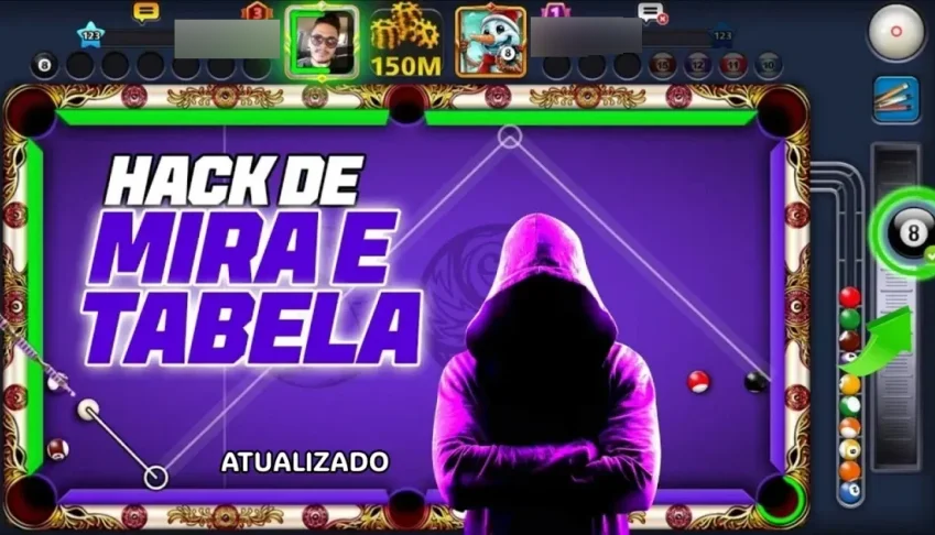 Hack 8 ball Pool Mira Infinita + Tabela