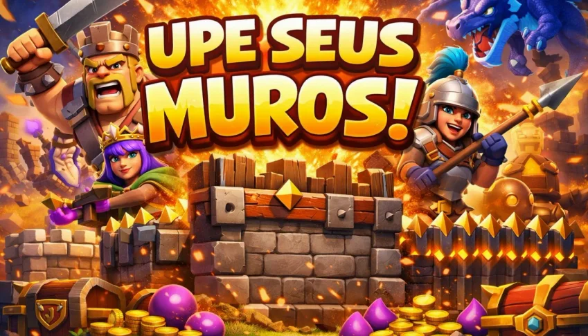 CLASH OF CLANS - SERVIÇO DE UPAR MUROS E FARM, O MAIS RÁPIDO